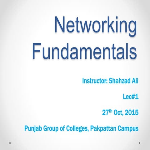 Networking Fundamentals