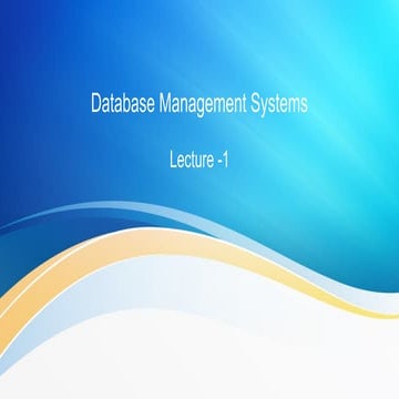 Database management systems cs403 power point slides lecture 01 | PPT