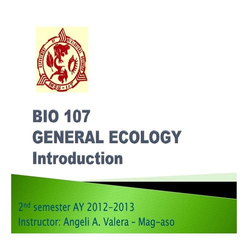 General Ecology Introduction