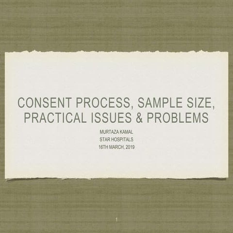SAMPLE SIZE, CONSENT, STATISTICS