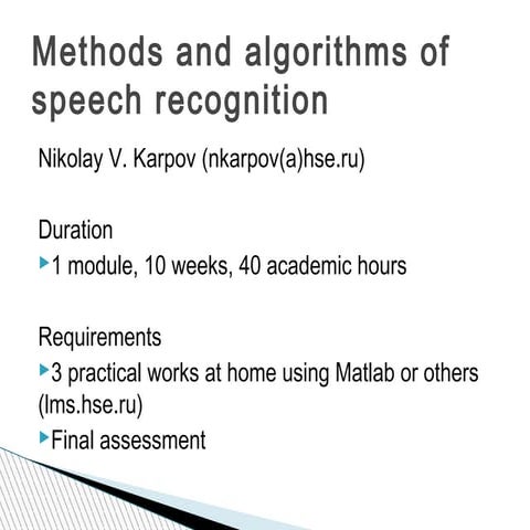 Principal characteristics of speech | PPT