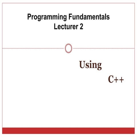 Introduction to programming