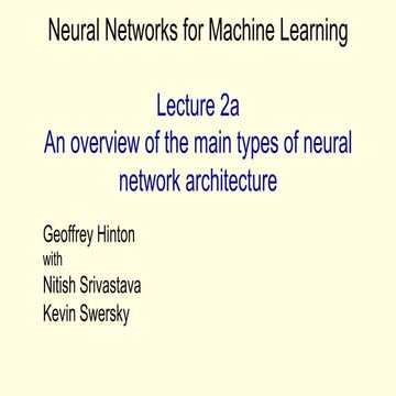 Why do we need machine learning? Neural Networks for Machine Learning  Lectur...