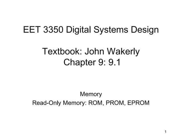 EPROM, PROM & ROM