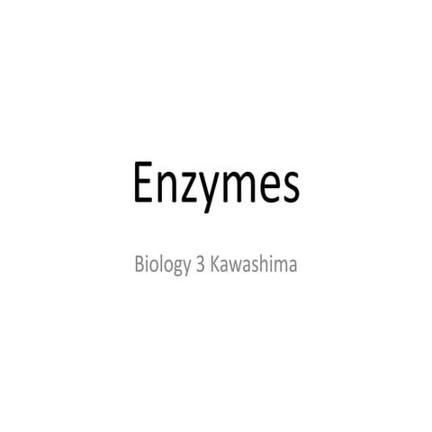 Lec21 Enzymes