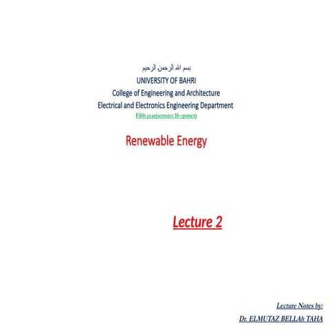 Lec 2&3 Renewable Energy lecture notes.pptx