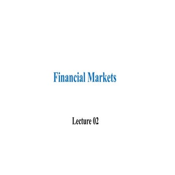 Financial Management Lecture 2 NUML University