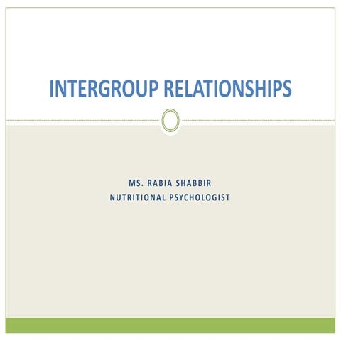  intergroup relationships