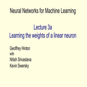 Neural Networks for Machine Learning Lecture 1a | PDF
