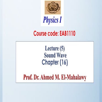 Physics - Lecture (3) - Sound Waves - pdf