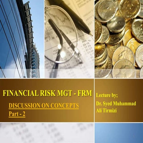 Financial Risk Mgt - Lec 3 by Dr. Syed Muhammad Ali Tirmizi