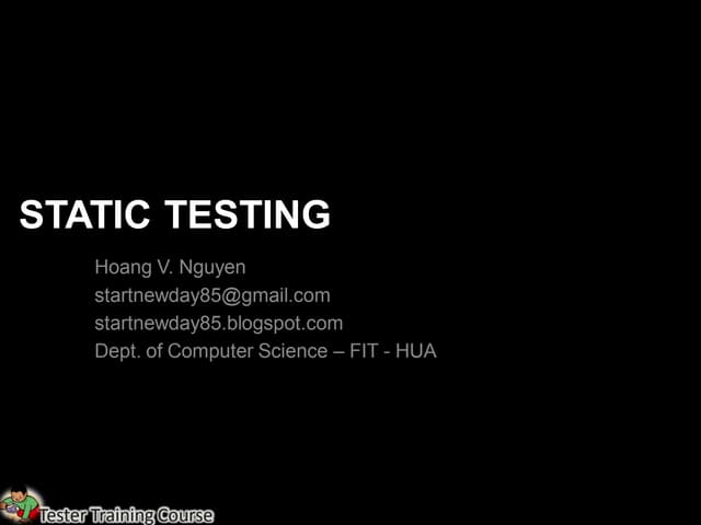 Static Testing