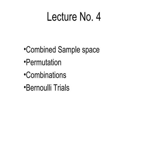 Probability And Random Variable Lecture(4)