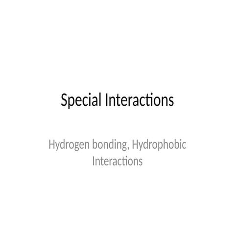 Special Interactions Biomolecular Material Science