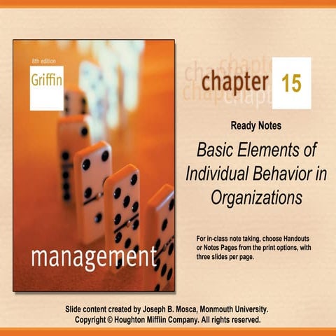 lec 5 Basic element of individual behavior in organization.ppt