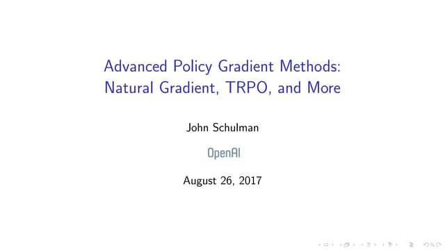 Lec5 advanced-policy-gradient-methods