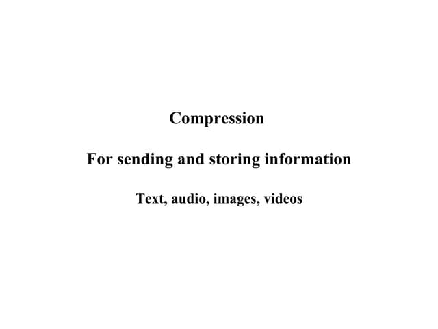 Lec5 Compression