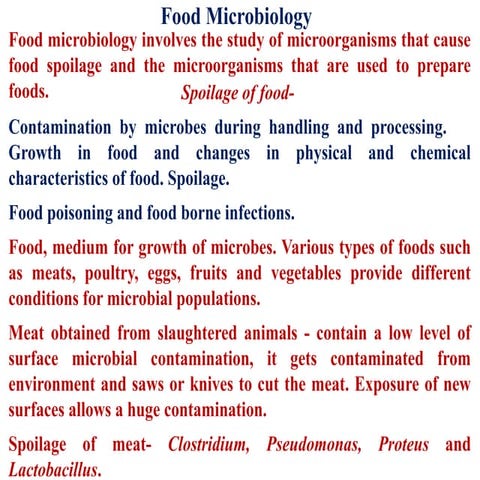Food microbiology | PPTX