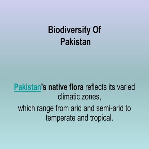 Biodiversity of pakistan
