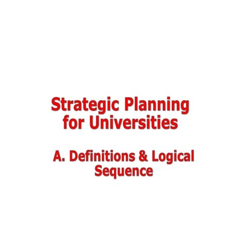 Strategic planning and its methods and tools