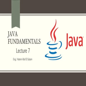 Java- language Lecture 7 | PPT