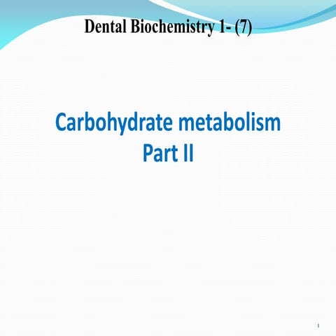 Lec 7  level 3-de (carbohydrate metabolism ii)
