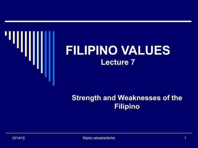 Lec 7 filipino_values