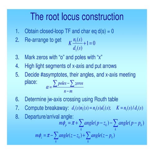 Root Locus Method - Control System - Bsc Engineering