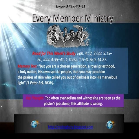 Lesson 02 Every Member Ministry