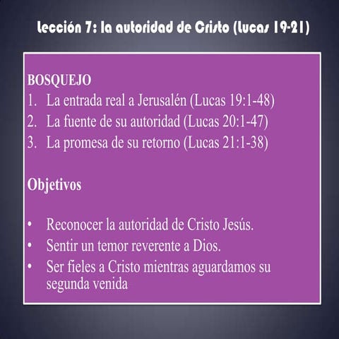 Lección 7 lucas
