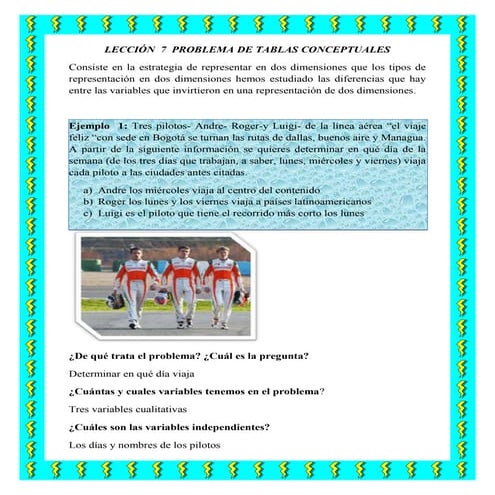 Lección  7  problema de tablas conceptuales