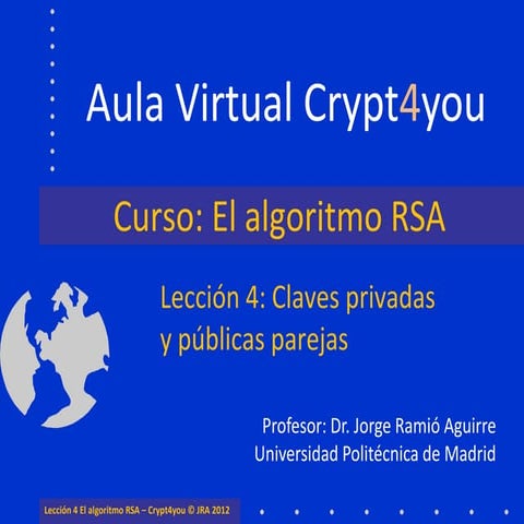 Leccion04 rsa crypt4you | PPTX