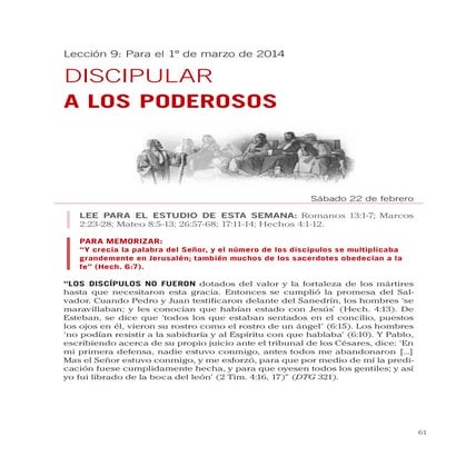 Leccion 09 DICIPULAR A LOS PODEROSOS | PDF