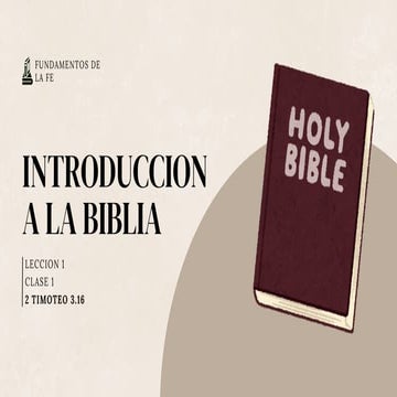 LECCION 1 CLASE 1 dé Fundamentos de la Fe | PDF