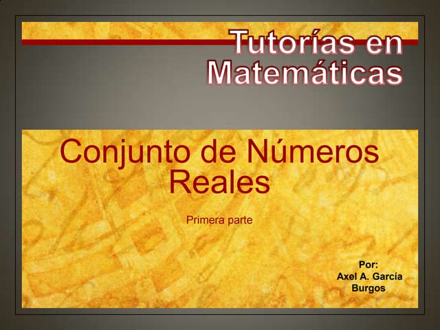 Conjuntos de Números Reales