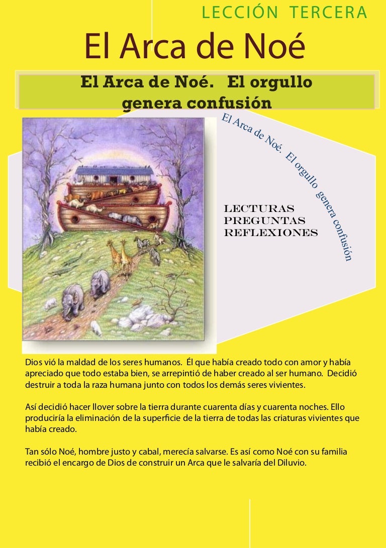 Leccion 2º Eso El Arca De Noe