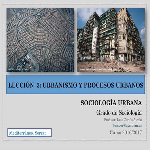 Leccion 3 urbanismo y procesos urbanos 2016 2017