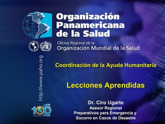 Lecciones aprendidas coordinacion ayuda humanitaria