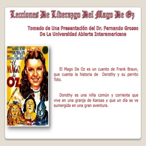 Lecciones de liderazgo del mago de oz