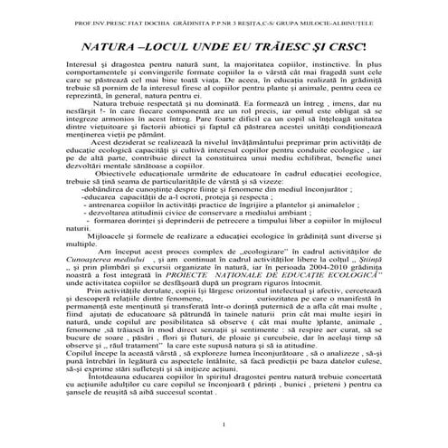 Lecţie – plimbare pe valea bistrei