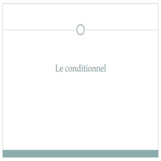 Le conditionnel