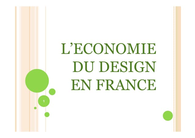 L'économie du design en france