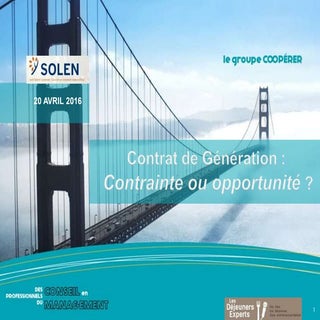 Le contrat de génération : contrain...