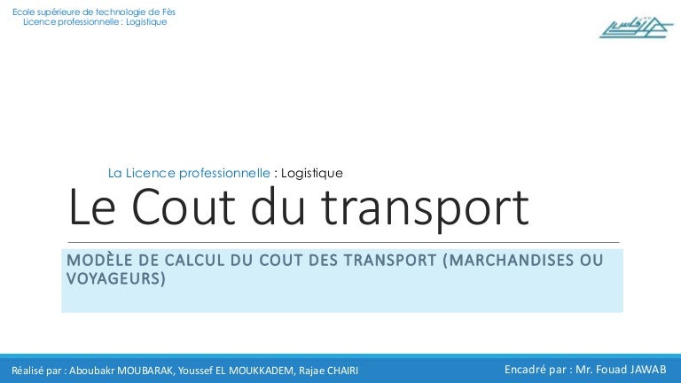 Calcul Cout De Revient Transport Routier Pdf