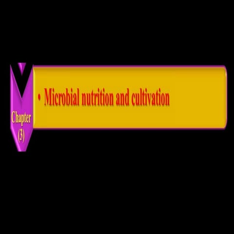 Lect. 3 (microbial nutrition and cultivation)
