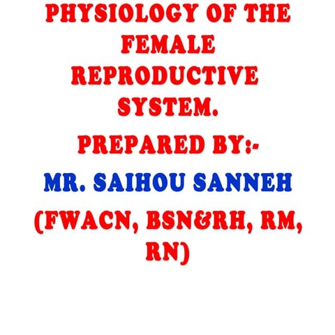 Lect. 14 female reproductive