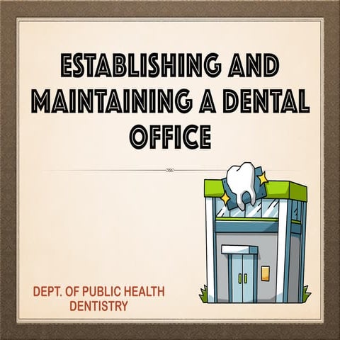 Dental practice management