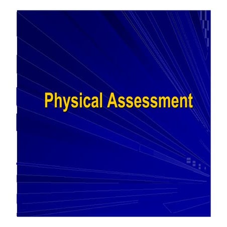 Lect 1 physical assessment