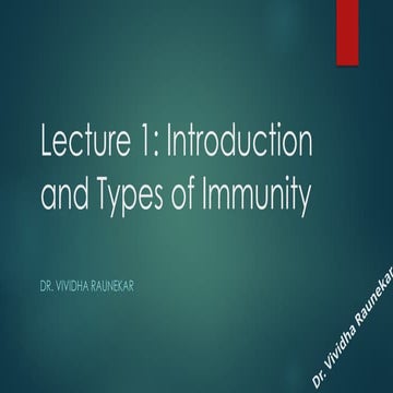 Introduction and Types of Immunity: Innate and Adaptive