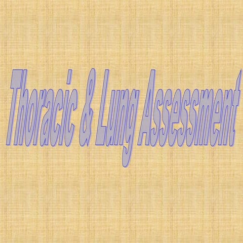 thoracic & lung assessment